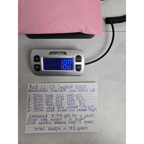 Jollin Sapphire Glass Rhinestones Lot Flatback Non Hotfix Mixed Sizes ~8915pcs - Picture 9 of 11